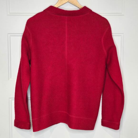 Sag Harbor Red Wool Button Front Shirt Jacket Women’s Medium Made in Australia - Picture 6 of 9